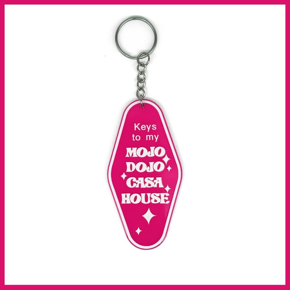 NEW "Keys to My Mojo Dojo Casa House" Hotel-Style Keychain from Barbie Movie